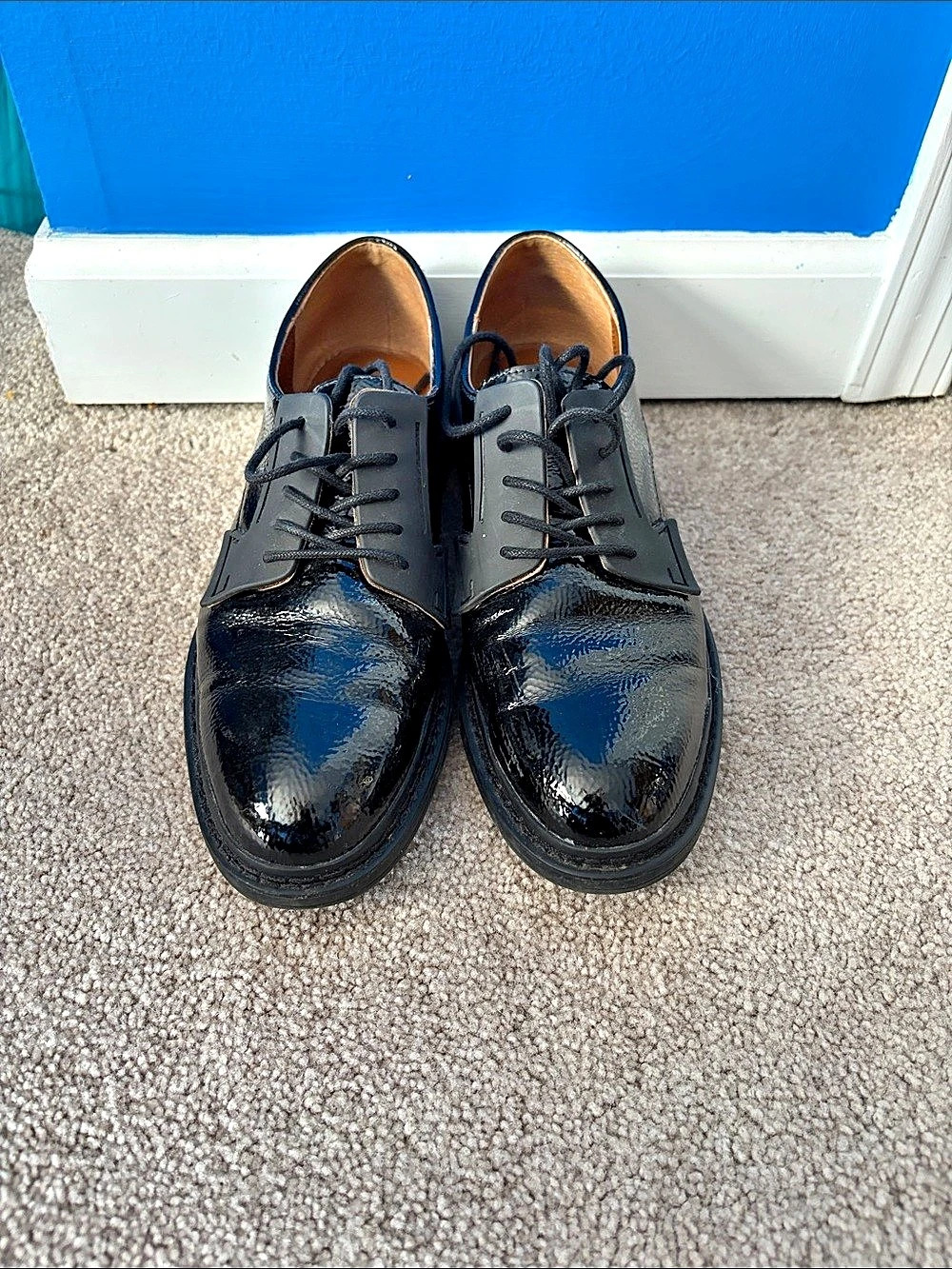 Franco Sarto Patent Lace-Up Oxford
